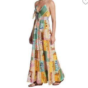 Alice + Olivia Karolina Linen Blend Plaid Maxi NWOT sz 12